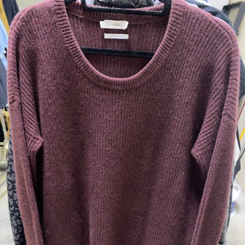 Vince Maroon Sweater Sz M